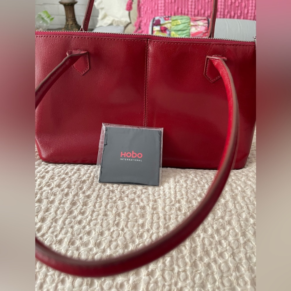 SOLD SOLD. Hobo red leather purse small